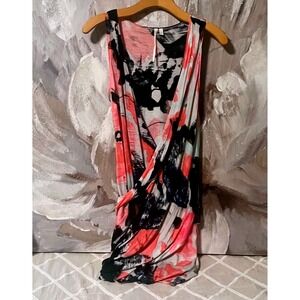 Rachel Rachel Roy Abstract Print Sleeveless Draped Dress Women's Size S